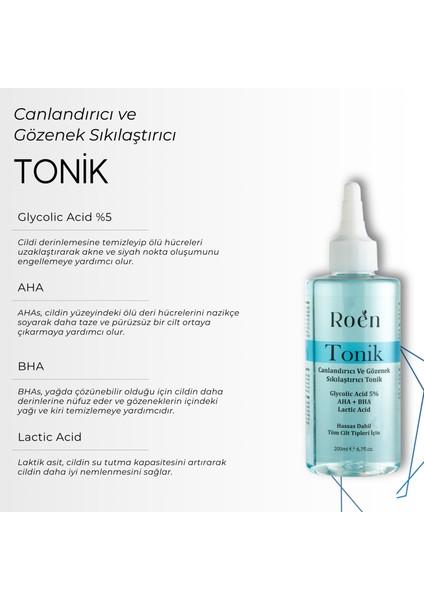 Tonik Aha Bha Laktik Asit Glycolic Acid %5 Canlandırıcı Tonik 200 ml