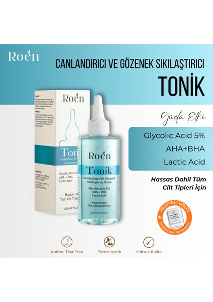 Tonik Aha Bha Laktik Asit Glycolic Acid %5 Canlandırıcı Tonik 200 ml