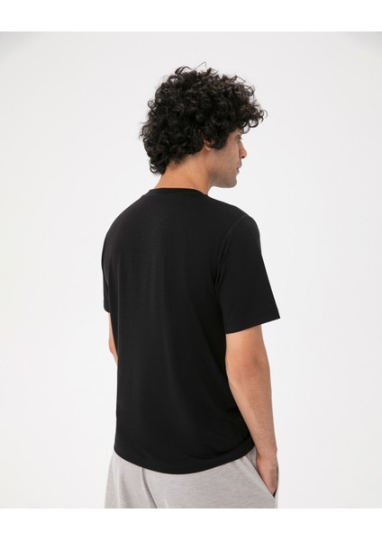 Ayma Active Siyah Ecovero™ Erkek Viskoz Kısa Kollu T-shirt