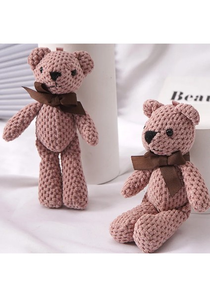 15 cm Ayı Peluş Oyuncak Bebek Sevimli Elbise Anahtar Kolye Kolye Bebek Hediye Doğum Günü Düğün Parti Dekorasyon (Yurt Dışından)