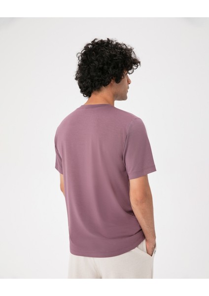 Ayma Active Lila Ecovero™ Erkek Viskoz Kısa Kollu T-shirt