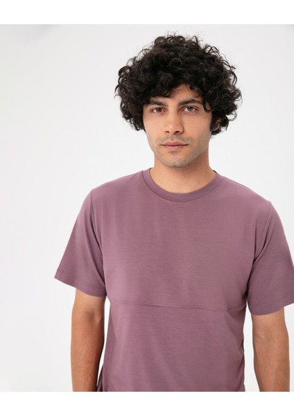 Ayma Active Lila Ecovero™ Erkek Viskoz Kısa Kollu T-shirt