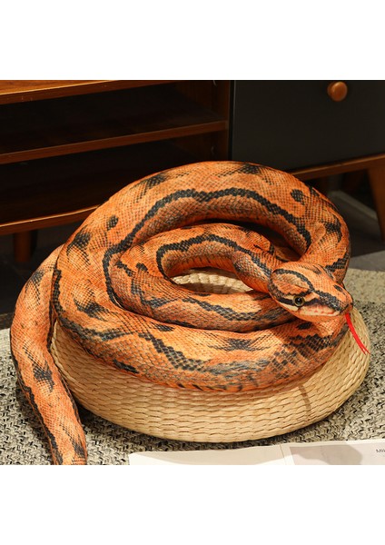 200 cm Yapay Python Peluş Oyuncak Uzun Yılan Sarı Turuncu Yeşil Python Peluş Oyuncak Dekorasyon Ev Tatil Dekorasyon (Yurt Dışından)