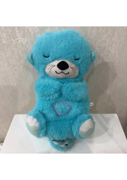 30CM Bebek Nefes Alan Ayı Yatıştırıcı Su Samuru Peluş Oyuncak Bebek Oyuncak Çocuk Yatıştırıcı Müzik Uyku Arkadaşı Ses ve Işık Bebek Oyuncak Hediye (Yurt Dışından)