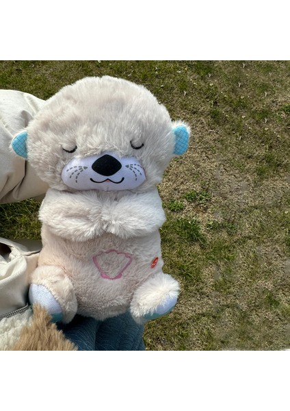 30CM Bebek Nefes Alan Ayı Yatıştırıcı Su Samuru Peluş Oyuncak Bebek Oyuncak Çocuk Yatıştırıcı Müzik Uyku Arkadaşı Ses ve Işık Bebek Oyuncak Hediye (Yurt Dışından) modelleri
