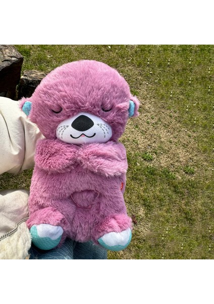 30CM Bebek Nefes Alan Ayı Yatıştırıcı Su Samuru Peluş Oyuncak Bebek Oyuncak Çocuk Yatıştırıcı Müzik Uyku Arkadaşı Ses ve Işık Bebek Oyuncak Hediye (Yurt Dışından) fırsatları