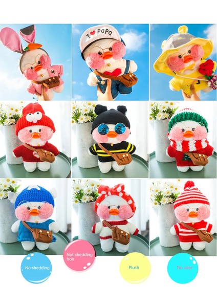 Boding Store 30 cm Sevimli Karikatür Lalafanfan Ördek Peluş Oyuncak Yumuşak Ördek Dolması Bebek Yastık Dekorasyon Noel Doğum Günü Hediyesi (Yurt Dışından)