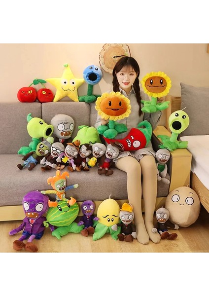Bitkiler Vs. Zombiler 2 Video Oyunu Karakterleri Peluş Oyuncak Pvz Bitkiler Peashooter Ayçiçeği Anime Peluş Bebek Çocuk Hediye (Yurt Dışından) modelleri