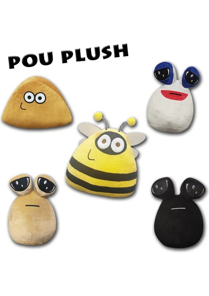 22 Cm/8.6in Pou Peluş Karikatür Uzaylı Oyuncak Sevimli Doldurulmuş Hayvan Bebek Popüler Oyun Karakteri Hediye (Yurt Dışından)