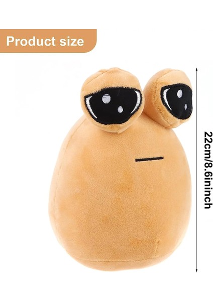 22 Cm/8.6in Pou Peluş Karikatür Uzaylı Oyuncak Sevimli Doldurulmuş Hayvan Bebek Popüler Oyun Karakteri Hediye (Yurt Dışından)