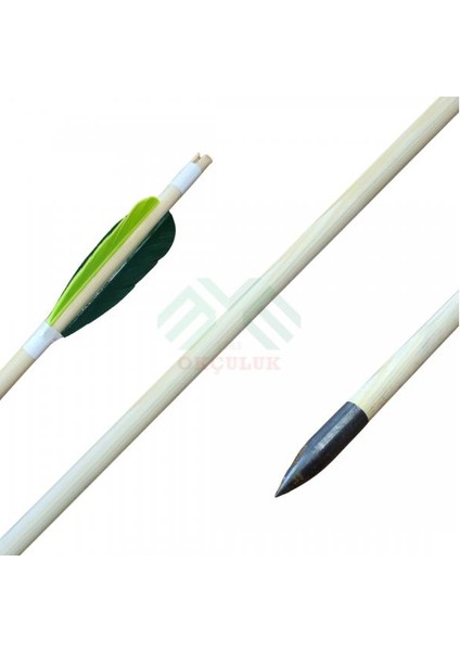Ahşap Gezli Ok 3 Tüy 50-55 Lbs