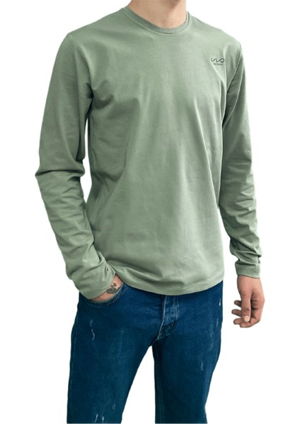 Yeşil Unisex No Standart Uzun Kollu Likralı T-Shirt fiyatları