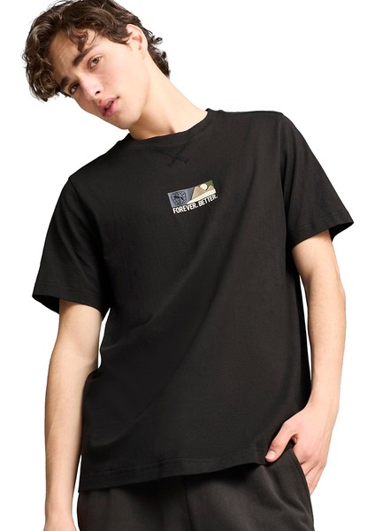 Better Sportswear Erkek Siyah Günlük Stil T-Shirt 68175701