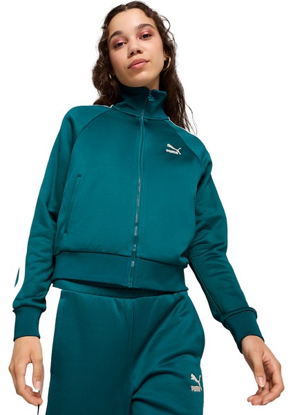 Iconic T7 Track Kadın Yeşil Günlük Stil Sweatshirt 62799422