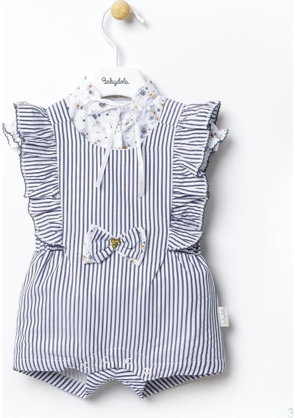 Marin Desen Salopet Bayramlık Kız Bebek 2'li Takım 12931