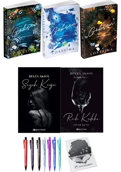 Gökçen 3lü Set Loresima ve Siyah Kuğu Ruh Kadehi Beyza Aksoy