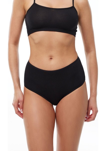 1030 4'lü Paket Kadın Modal Yüksek Bel Battal Slip & Külot