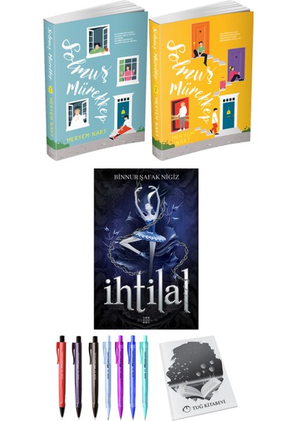 Solmuş Mürekkep 2li Set Meryem Nart ve Ihtilal 1 Zelzele Binnur Şafak Nigiz