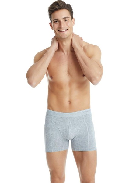 Erkek Büyük Beden Tender Cotton Gri Boxer C3T3N2O9
