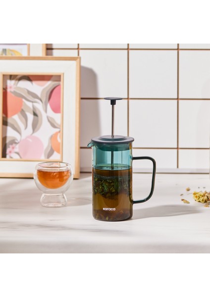 Valentina French Press 350 ml Green Su Yeşili