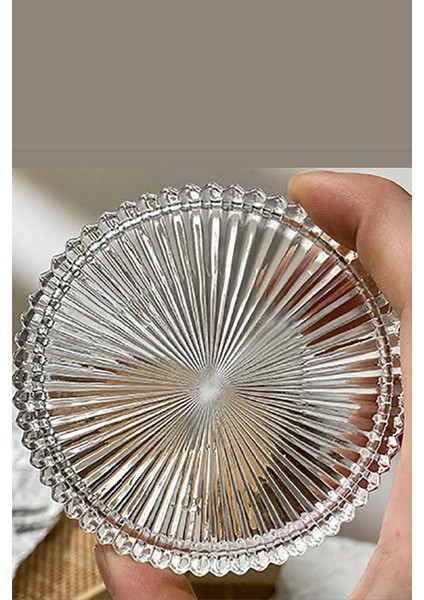 Origami Stil Cam Pipetli Bardak Kapaklı Kahve ve Sunum Bardağı Kokteyl Bardak 400 ml