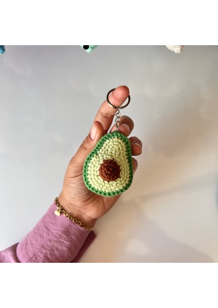 Amigurumi Avakado Anahtarlık / Örgü Anahtarlık