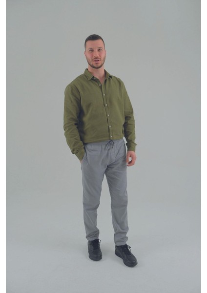 Antrasit Renk Slim Fit Erkek Jogger Pantolon