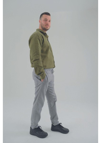 Antrasit Renk Slim Fit Erkek Jogger Pantolon
