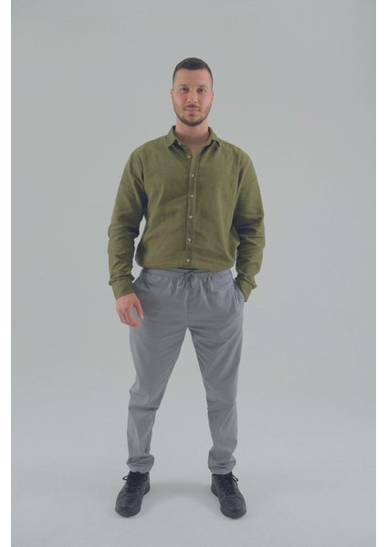 Antrasit Renk Slim Fit Erkek Jogger Pantolon