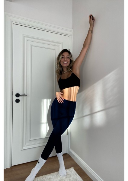 Kadın Slim Toparlayıcı Örme Kumaş Yüksek Bel Tayt