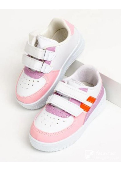 Pembe Potin Pembe Potin Rahat Taban Cırtlı Çocuk Sneakers 001-700-23