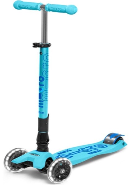 Mıcro Scooter Maxı Mıcro Deluxe LED Foldable Brıght Blue MMD092