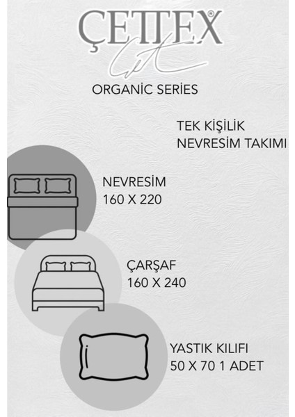 Organik Keten Tek Kişilik Nevresim Takımı