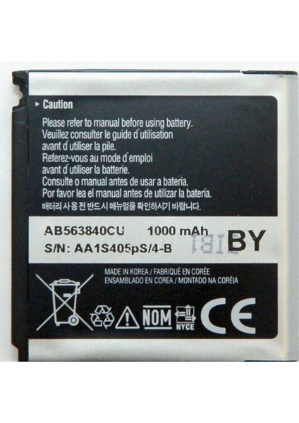 Samsung M8800 F490 F700 Pil Batarya AB563840CU By