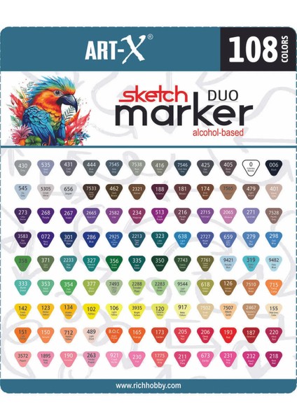 Art-X Sketch Marker Çift Taraflı Kalem 'NO.190' fırsatları