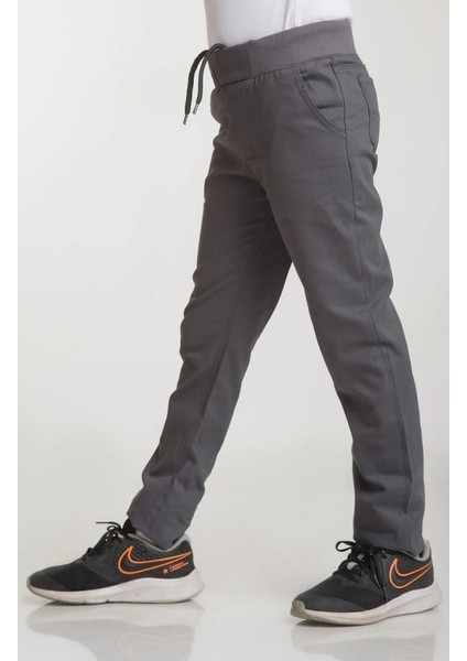 Ribana Beli Lastikli Canvas Okul Pantolon 5-9 Yaş