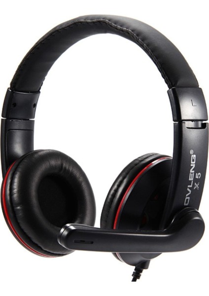 Ovleng X5 Pc Üzerinden Kulak Üstü Kulaklık 3.5mm Güçlü Bas Stereo Kulaklık Kulaklık