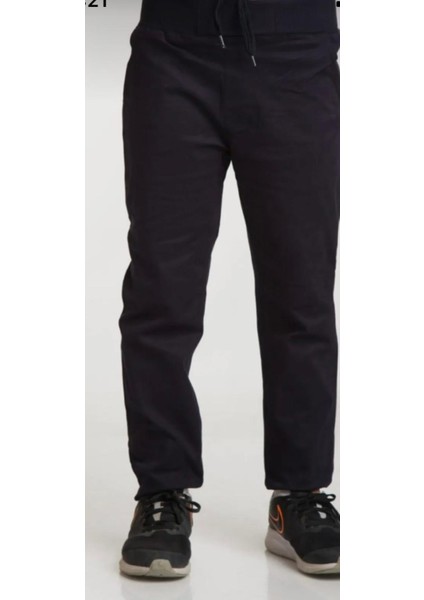 Ribana Beli Lastikli Canvas Okul Pantolon 5-9 Yaş
