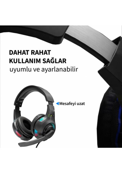 GM402 Kablolu Kulak Üstü Kulaklık Pc / Oyun / Telefon
