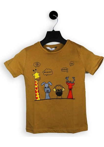 Sütlü Kahve Who Are You Kısa Kol Çocuk T-Shirt