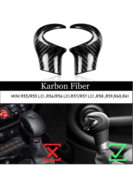 Mini Cooper R55 R56 R57 R60 Otomatik Vites Karbon Kapak
