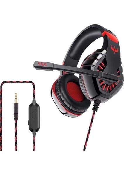 OV-P40 Kablolu Kulaklık Mobil / Ps5-4 /xbox/pc Için Mikrofonlu Stereo 3,5 mm Oyun Kulaklığı