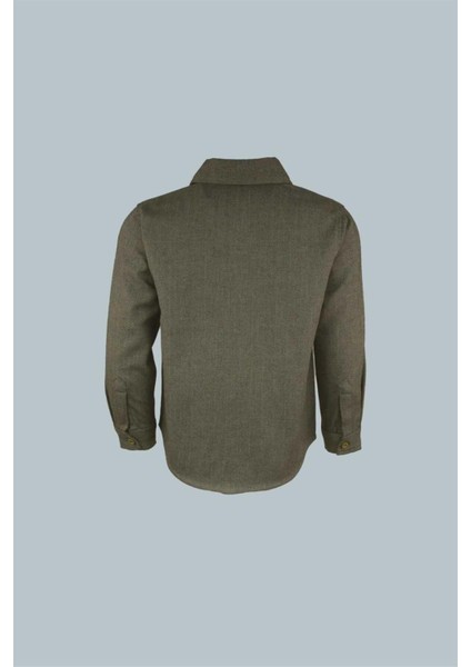 Koyu Kahve Melanj Renk Uzun Kollu Erkek Çocuk Gömlek fiyatları