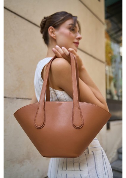 Taba Kadın Deri Görünümlü Shopper Çanta fırsatları