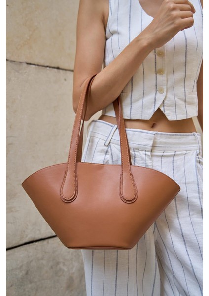 Taba Kadın Deri Görünümlü Shopper Çanta indirimleri