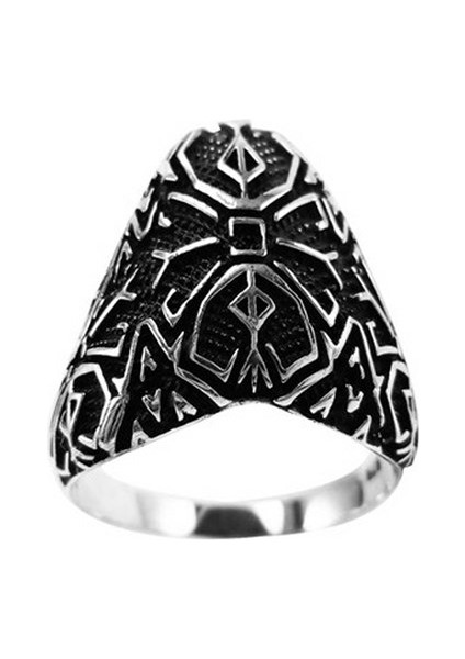 Gümüş Labirent Zihgir Okçu Erkek Yüzüğü