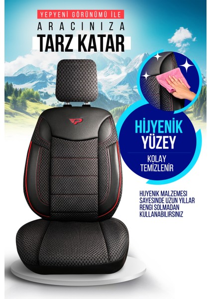 Panda Kılıf Panda Dragon Serisi Dokuma Kumaş Oto Koltuk Kılıfı - Tam Set