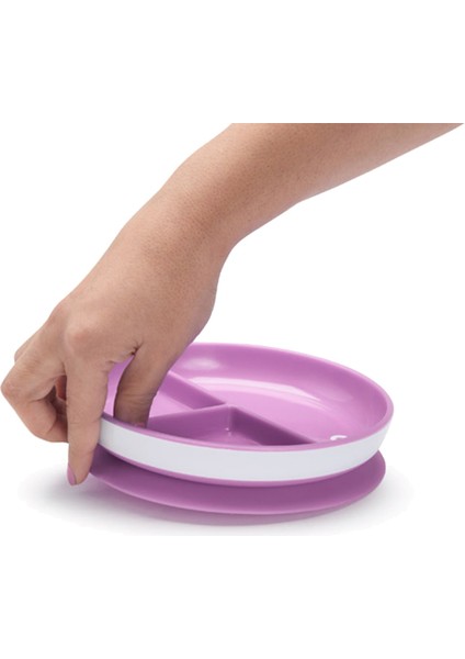 Sabit Vakumlu Beslenme Tabağı & Mucize 360 Alıştırma Bardağı 6AY+ Mor&mor 2li Paket
