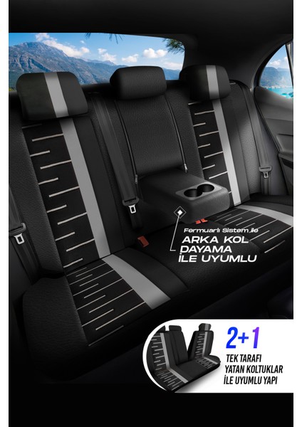 Panda Camilla Serisi Velucantra Kumaş Oto Koltuk Kılıfı - Tam Set fiyatları