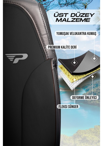 Panda Camilla Serisi Velucantra Kumaş Oto Koltuk Kılıfı - Tam Set fırsatları